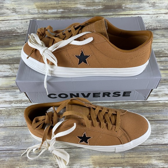Converse Shoes Mens 9.5 Brown Raw Sugar One Star Pro Skate 90's Street Y2K NEW - Picture 7 of 15